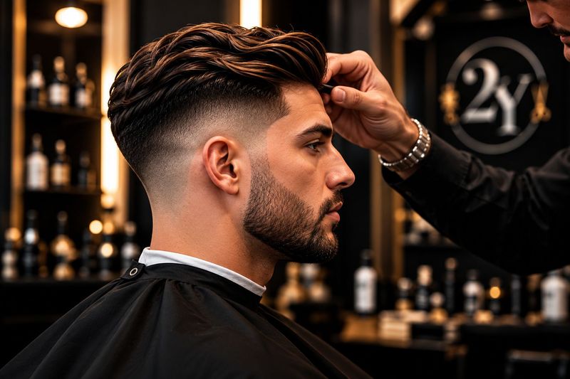 Coupe homme dégradée réalisée chez Barber 2Y à Ars-sur-Moselle