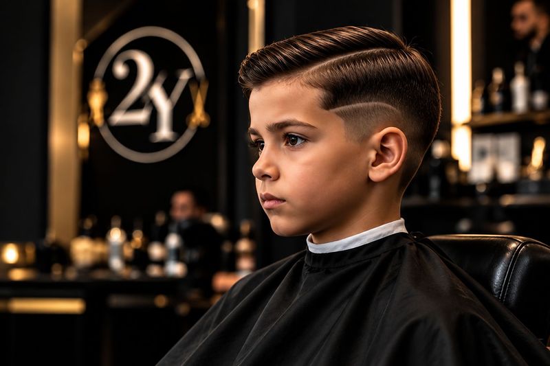 Coupe enfant réalisée chez Barber 2Y